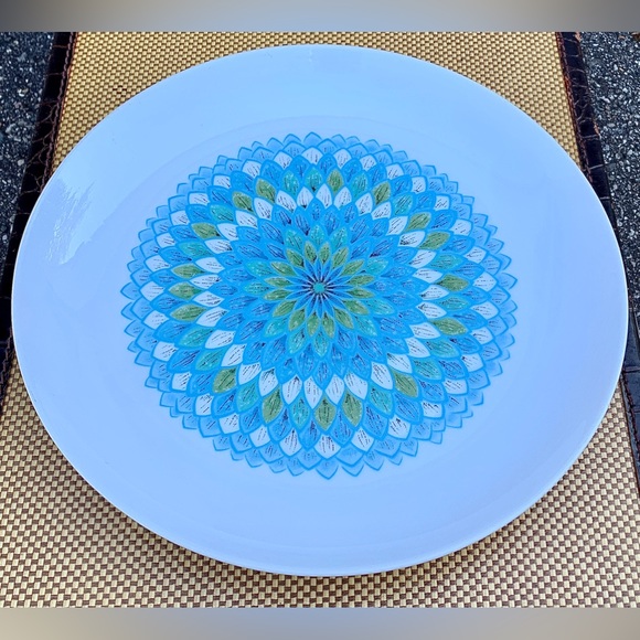 Vintage Mid Century Modern Noritake Younger Image BAHAMA 12” Chop Plate - Picture 5 of 16
